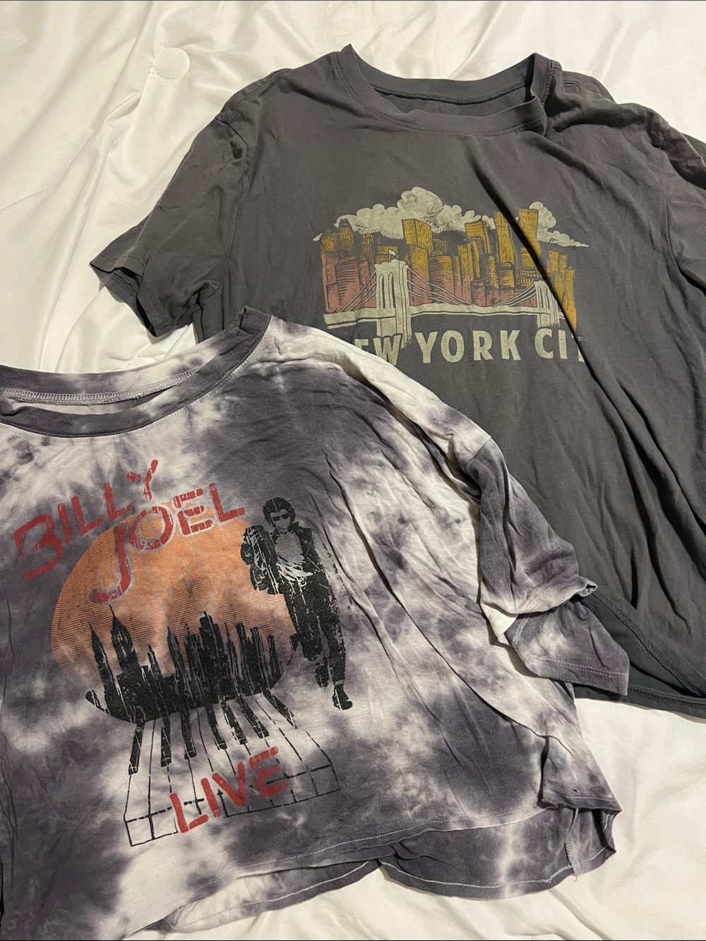 Billy Joel Tie-Dye Graphic Tee & New York City Skyline Tee